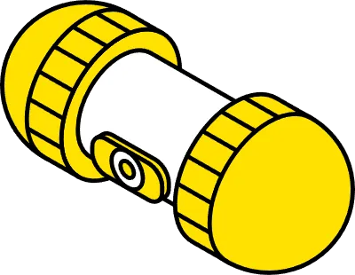 Simple line drawing of an unmanned spacecraft, isometric illustration