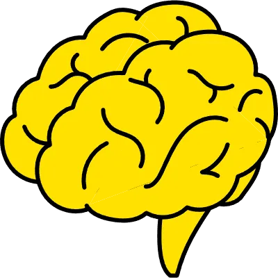 Brain, business icons of target, goal attainment, isometric