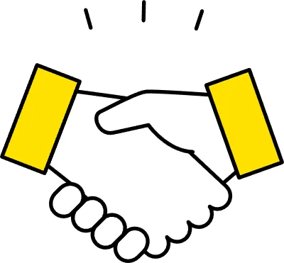 Businessman's handshake, business icon for target, goal attainment