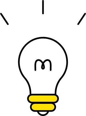 Light bulbs, business icons for targets, goal attainment