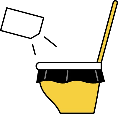 Simple line drawing icon of emergency kit, portable toilet