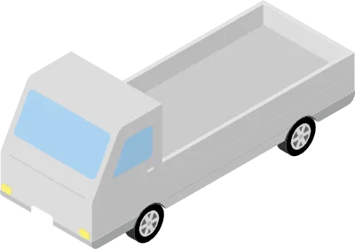 For lease Flat-body truck, isometric illustration, isometric illustration