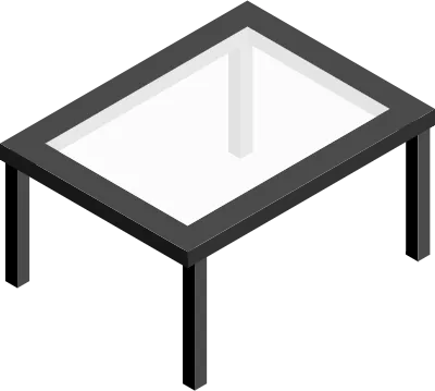 Interior low table, isometric illustration