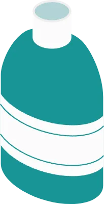 Cleaning supplies bottle-type detergent, isometric illustration