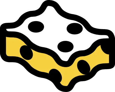 Cleaning supplies sponge with holes, isometric illustration