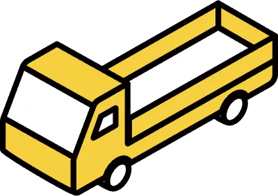 For lease Flat-body truck, isometric illustration