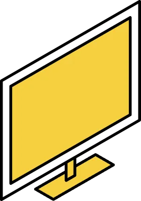 Black appliances TV, isometric illustration