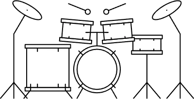 Music, simple drum icon 'drummer'