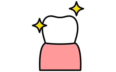 Dental image icon of healthy teeth, simple line drawing