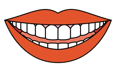 Dental, Illustration of image of healthy and clean teeth, lips and white teeth