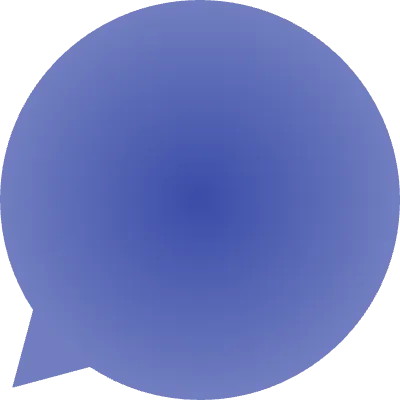 그라데이션이 있는 파란 원 말풍선