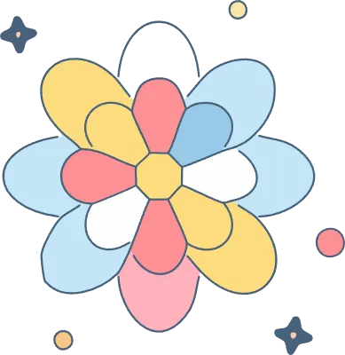 꽃 모양 기하학적 벡터 디자인