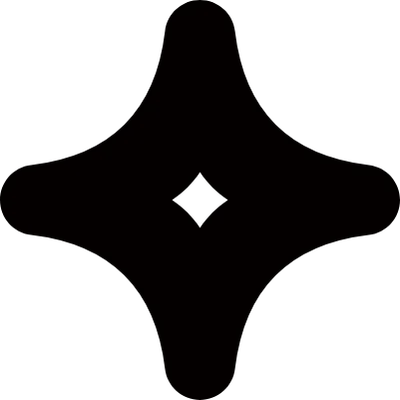 Simple glittering star icon