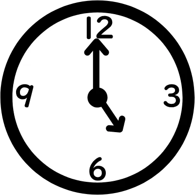 時計のシンプルイラスト背景白色