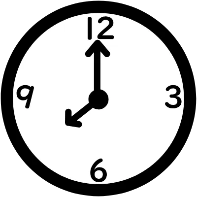 時計のシンプルイラスト背景白色