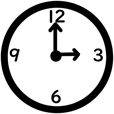 時計のシンプルイラスト背景白色