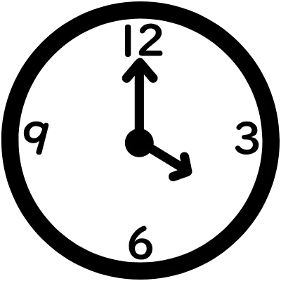 時計のシンプルイラスト背景白色