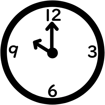 時計のシンプルイラスト背景白色