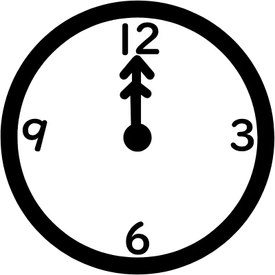 時計のシンプルイラスト背景白色