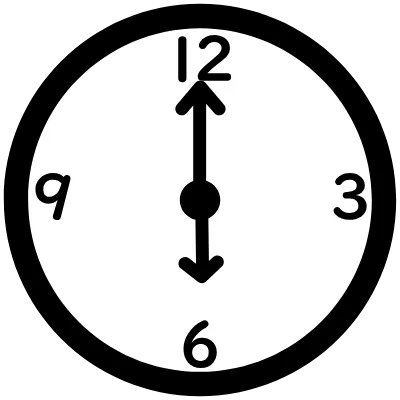 時計のシンプルイラスト背景白色