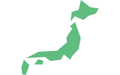 Simple green map of Japan