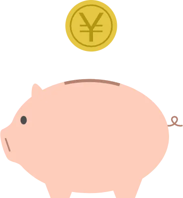 Image of savings, piggy bank and coins