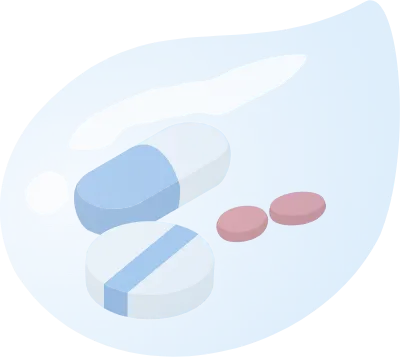 Medication image, taking medicine with medication jelly, isometric