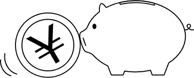 Image of savings, piggy bank and coins
