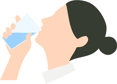 Profile of a woman drinking water