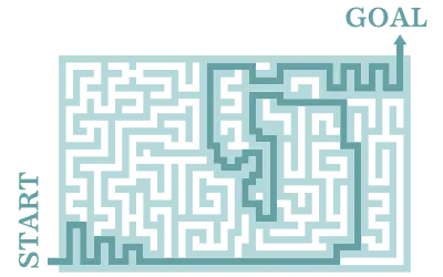 Maze, educational game to train your brain, with answers