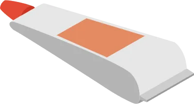 Illustration of tube-type ointment isometric