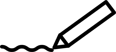 Simple pencil icon, white background