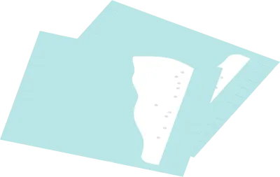 Illustration of individually wrapped powdered medicine isometric