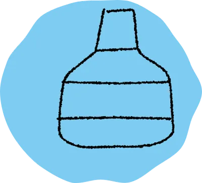 Simple eye drop icon, pencil writing style