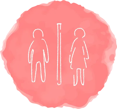 Handwritten simple icon illustration Toilet