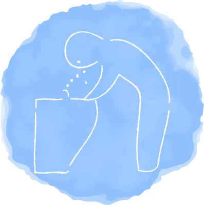 Handwritten simple icon illustration drinking fountain
