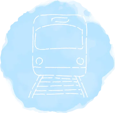 Handwritten simple icon illustration train