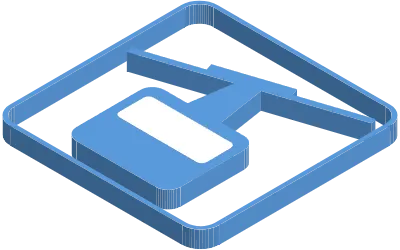 Ropeway blue isometric icon illustration