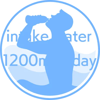 Image illustration of the standard of daily fluid intake
