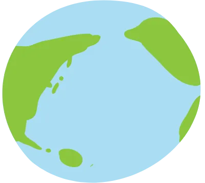 Loose hand painted earth illustration