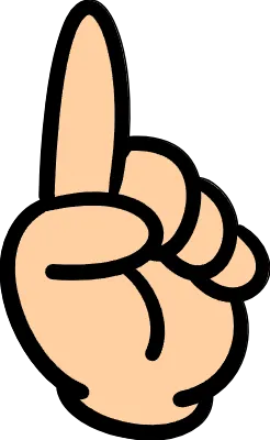 Hand-painted hand sign