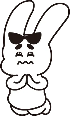 미안해하는토끼