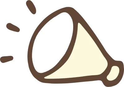 갈색 라인 확성기 아이콘