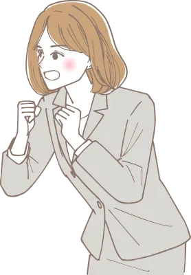叫んでいるスーツの女性のイラスト