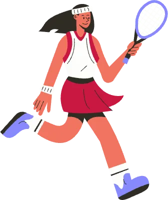 귀여운 스쿼시 운동 선수