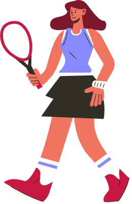 귀여운 스쿼시 운동 선수