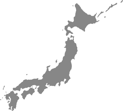 26. Japan. 회색 바탕의 일본 지도.