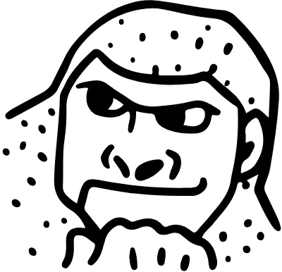 Animal line art gorilla