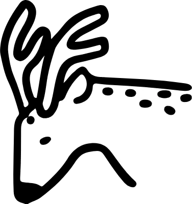 Animal line art deer