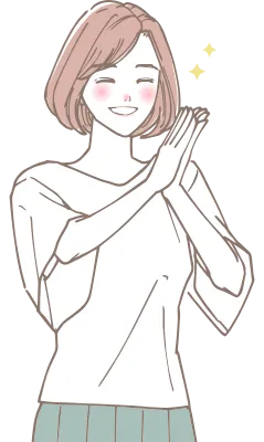 喜んでいる女性